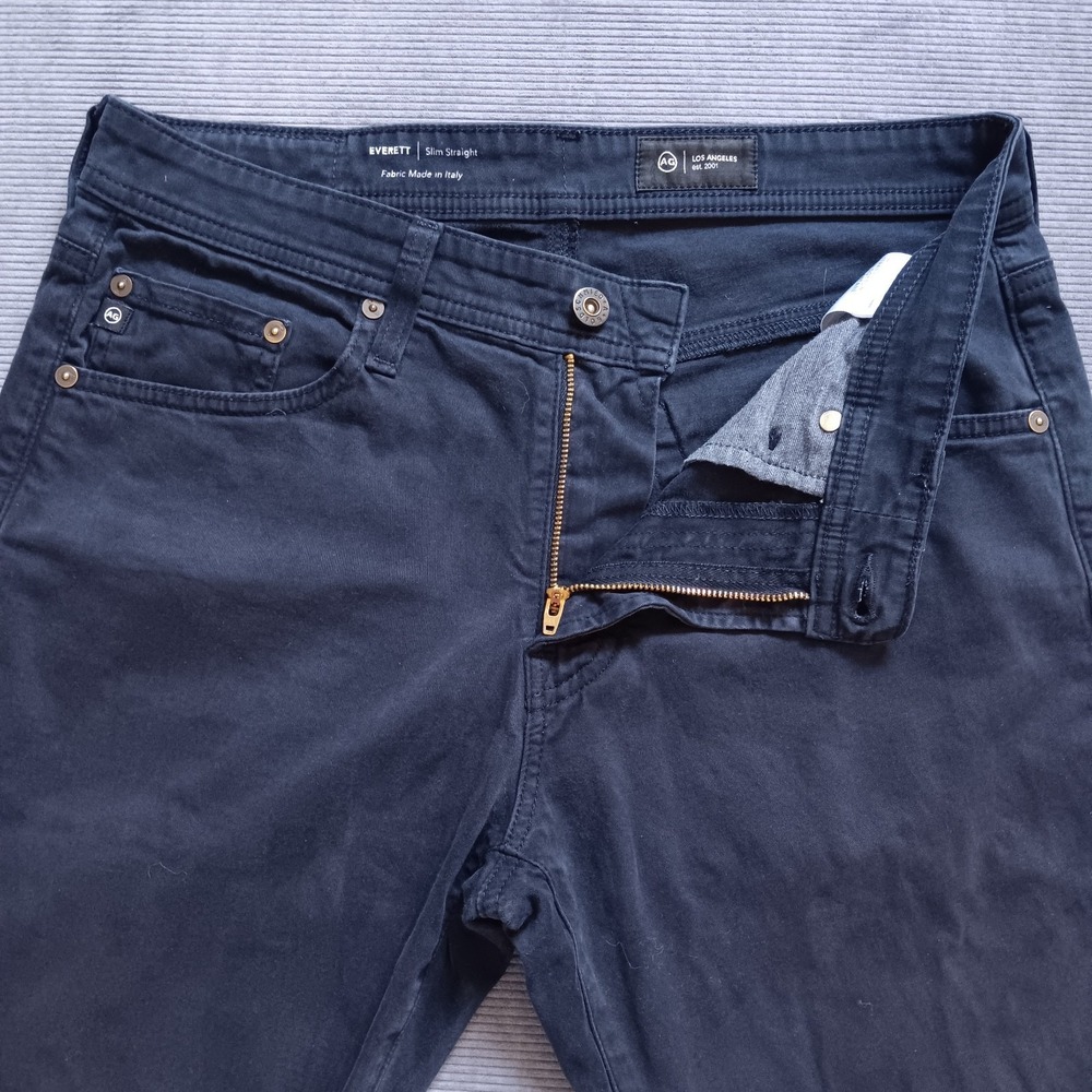 Adriano Goldschmied Jeans Mens 29x32 (*31x32) Everett AG Slim Straight Dark Blue - Picture 4 of 13